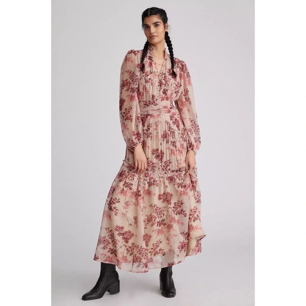 Anthropologie Let Me Be Floral Maxi Dress